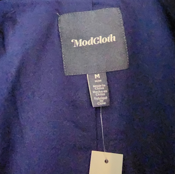 NWTs Modcloth blazer in Navy blue sz Medium - Picture 2 of 3